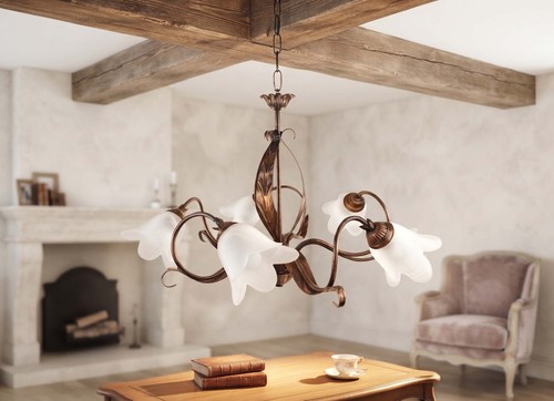 Lampadario ferro battuto - lampadario,