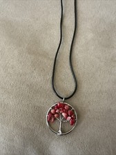 Coral Red Stones Tree Of Life