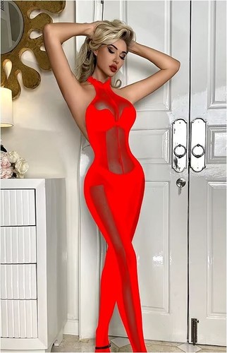 Bodystocking straps catsuit - bodystocking,