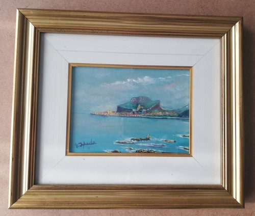 Cefalù sicilia dipinto olio - sicilia,,