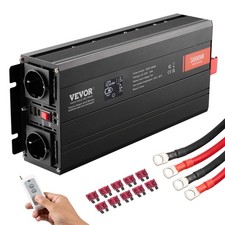 VEVOR Onduleur à onde sinusoïdale pure 3000W 12V CC à 230V CA télécommande LCD