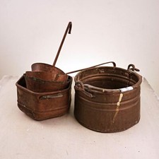 lotto di articoli misti in rame, 5 pezzi