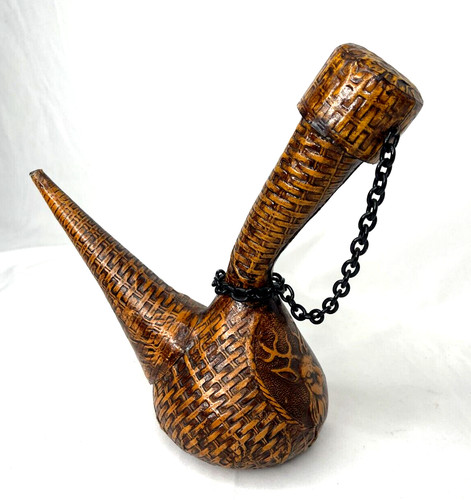 Vintage porron tooled jeype - tooled,