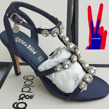 SANDALI DONNA 38  TACCO blu
