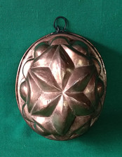 ANTICA VECCHIA FORMA IN RAME BUDINO BUDINIERA FORMELLA DOLCI STAMPO ANTICO. DB56