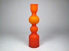 vaso vetro satinato carlo moretti murano anni 60 70 vintage design arancione