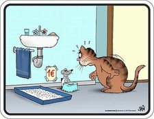 Targa di Latta Gatti Toilette