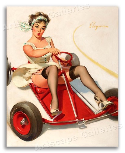 Poster gil elvgren pinup girl - elvgren,