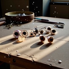 Lotto Antichi Occhi Di Vetro