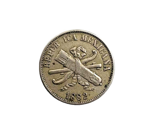 Moneta messico 1882 centavos - messico,
