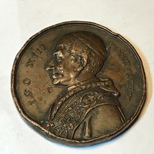 MEDAGLIA PAPALE PAPA LEO LEONE XIII PONT MASS - S.S. PIETRO E PAOLO APOSTOLI