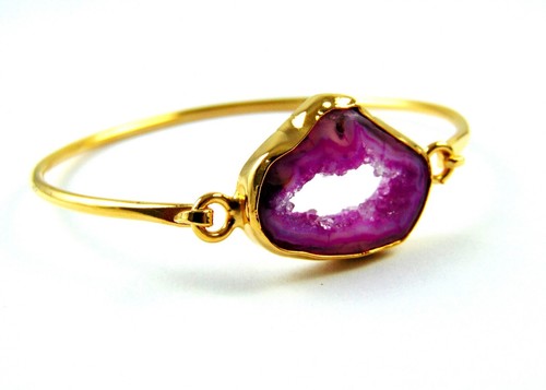 Bracciale lega druzy rosa - bracciale,