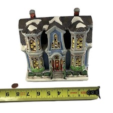 Vintage Christmas Village Blue