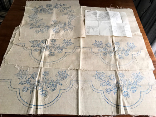 Set lino stampato - per, ricamo