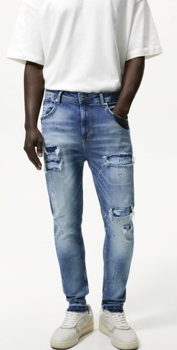 Jeans skinny zara uomo - zara, blu