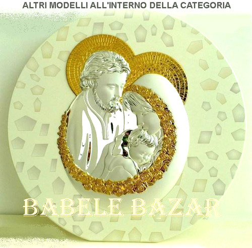 Sacra famiglia argento cm22x22 - sacra,