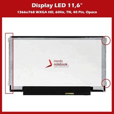 DISPLAY LCD LED DA 11.6" ACER ASPIRE ONE B116XW03 V.1 40 Pin Opaco
