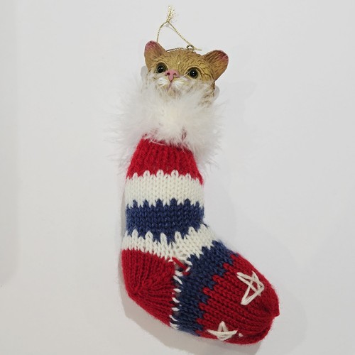 Carino gattino calza natalizia