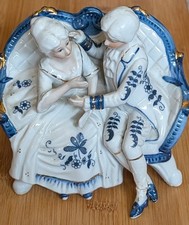 Victorian Couple Blue & White