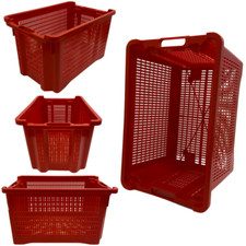 CASSETTA AGRICOLA APERTA FORATA IN PLASTICA PER RACCOLTA OLIVE FRUTTA 40 Litri