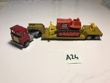 matchbox super kings scrammel tractor con low loader e bulldozer 1973 k23