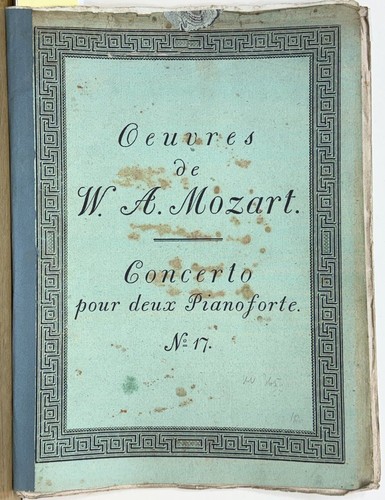 Concert pour pianoforte kv - le,