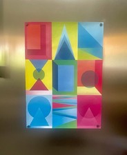 Herman Miller MARK WARREN JACQUES STAMPA OP ART USA MCM VIBRANTE