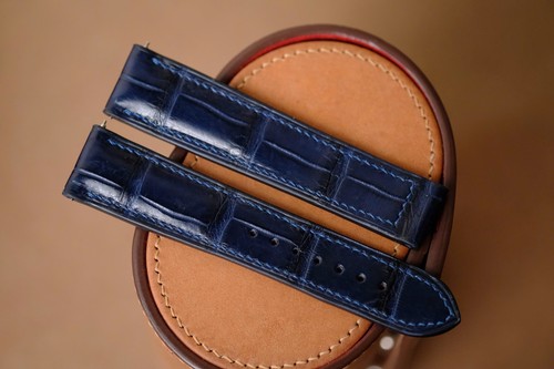 Cinturino orologio pelle blu