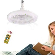VENTILATORE PLAFONIERA LED DA SOFFITTO E27 REGOLABILE TELECOMANDO 20W