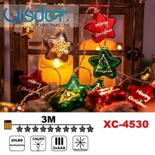 Catena luminosa con led luce calda a batteria per decorazioni natalizie