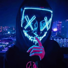 Maschera LED Neon Horror