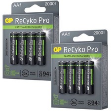 8x GP ReCyko Pro Photo-Flash batteria AA batteria batteria AA per foto flash flash flash