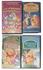 Vhs Winnie The Pooh + Christopher Robin + Lilli E Il Vagabondo + Zio Paperone