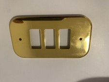 Placca Copri Interruttore Ottone Compatibile BticinoMagic 3 Moduli Made In Italy