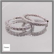 925 Silver Hoop Earrings Men