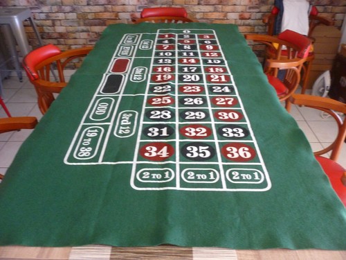 Tapis jeux roulette et - de,