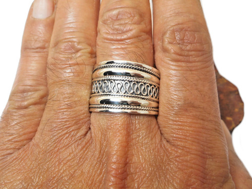 Anello grosso argento - , in