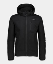 CMP Giacca in Softshell con cappuccio staccabile, Uomo - U901 (Nero)
