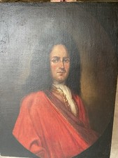 Nobiluomo In Veste Rossa Dipinto Antico XVIII ‘700