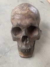 Teschio umano in bronzo