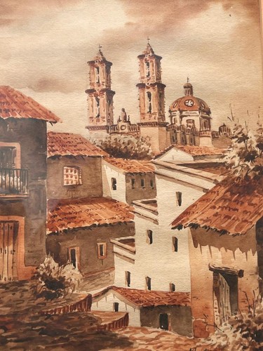Quadro acquerello paesaggio