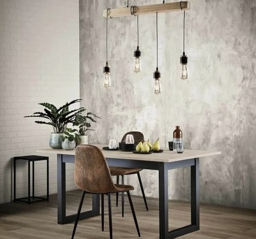 Legno luce sospensione - legno, a