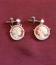 Orechini Cameo con argento 