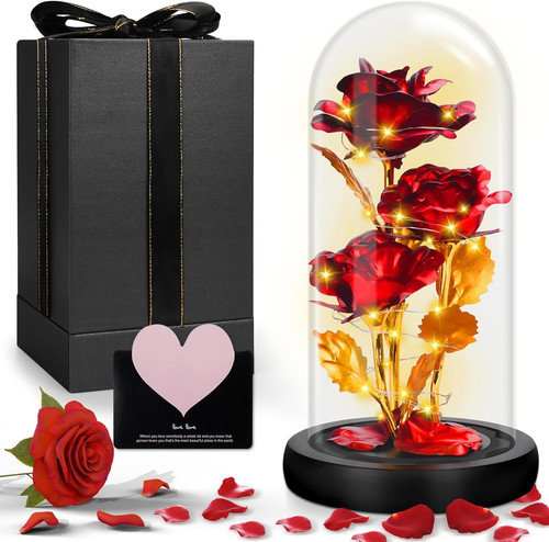 Rosa eterna con led - eterna, la