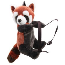 Zaino Peluche Panda rosso regolabile H 42 cm cm PC008303