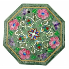 Tavolo In Marmo Verde Da 18"