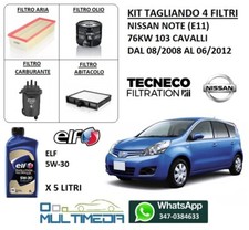 KIT TAGLIANDO 4 FILTRI E OLIO