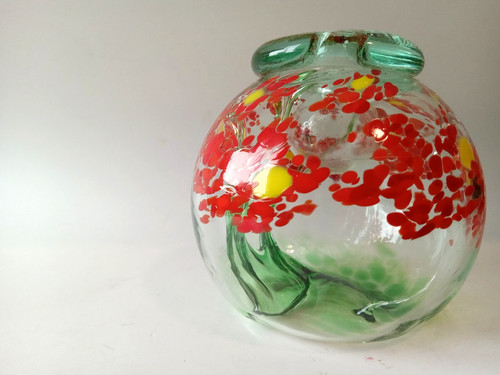 Vaso lampada olio - saluti, fiori