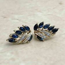 Orecchini donna zaffiro blu 2