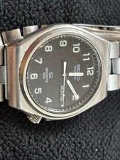 Orologio Uomo Vintage Seiko Silver Sports 100 Black Face 7546-818F Quarzo GIAPPONE